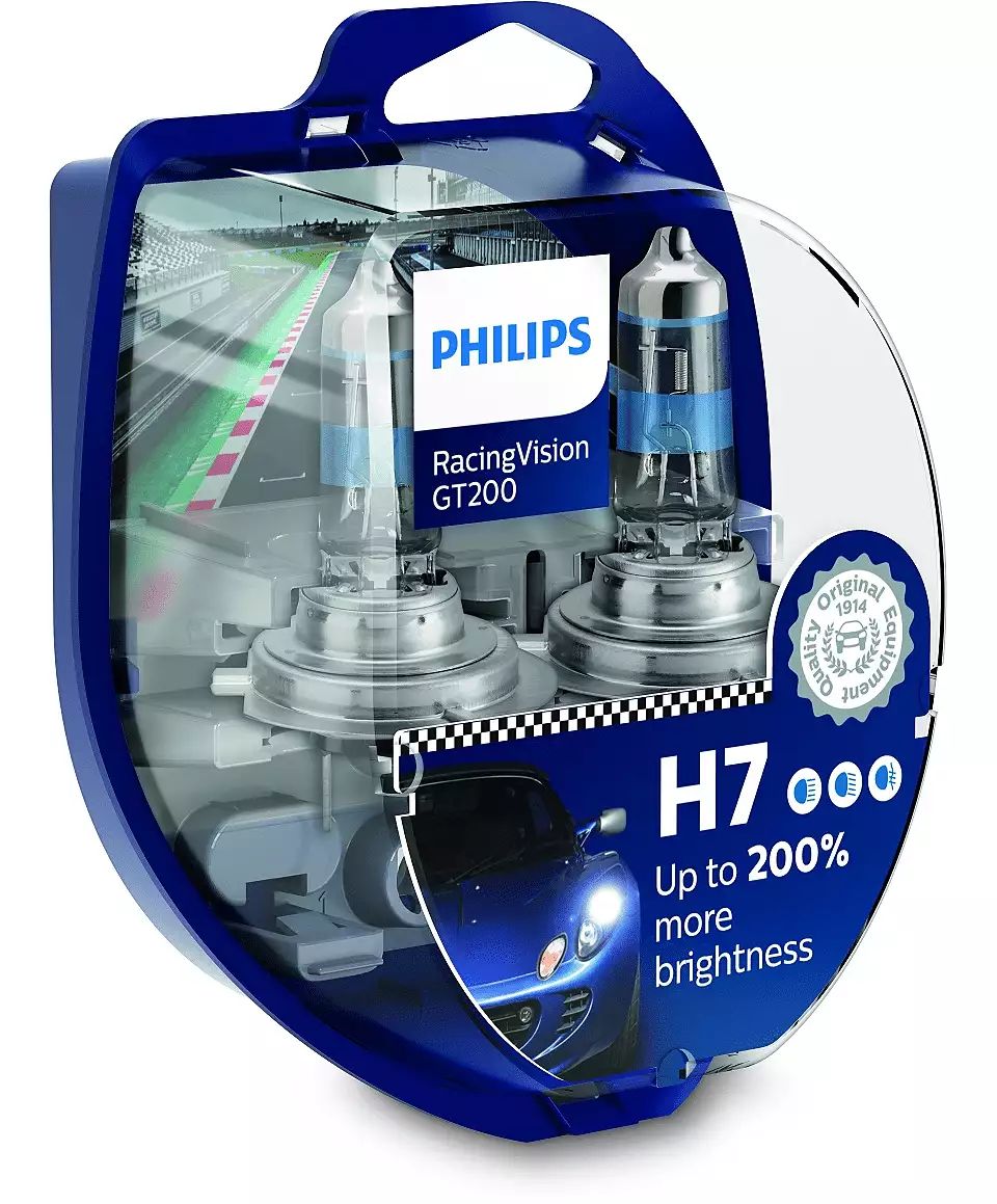 Philips - Philips H7 RacingVision GT200 55 Watt 12 Volt PX26d 12972RGTS2 (2 Stück) 55 Watt PX26d 3500 Kelvin