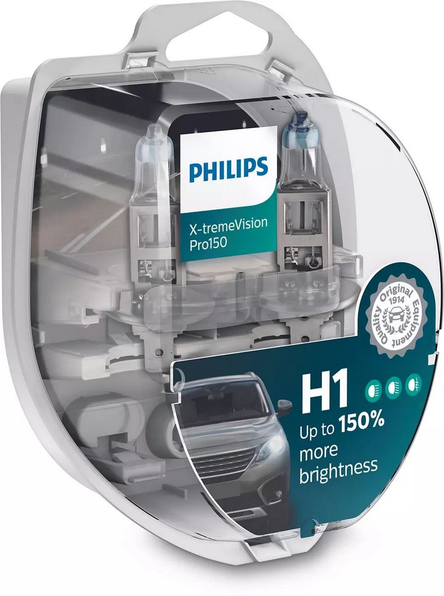 Philips - Philips H1 X-tremeVision Pro150 55 Watt 12 Volt P14,5s 12258XVPS2 (2 Stück) 55 Watt P14,5s 3450 Kelvin